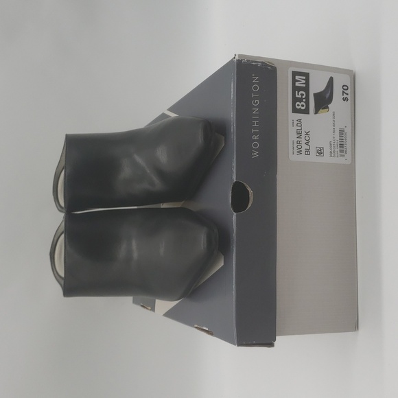 2497- Worthington Wor Nelda Black & Gold Mules Size 8.5 NWT with Box - Picture 7 of 12